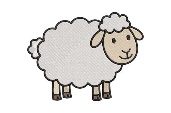 Download Cute Sheep Embroidery Design - Sheep Collection