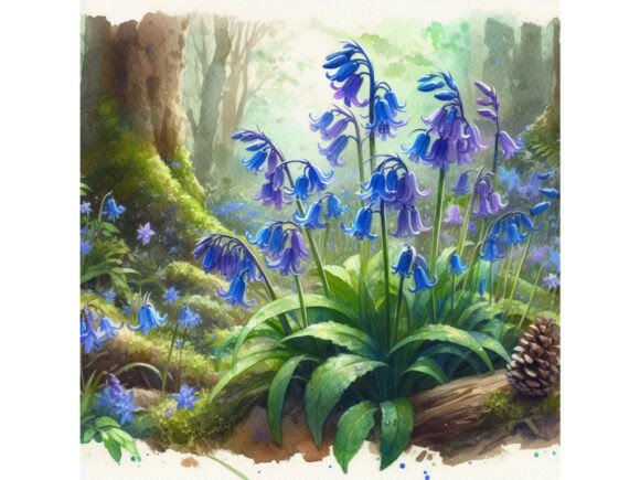 Download Bluebell Woodland Watercolor - Premium Resources