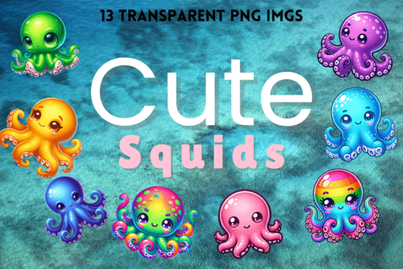 Download Cute Octopus Clip Art Set - Octopus clip art Collection